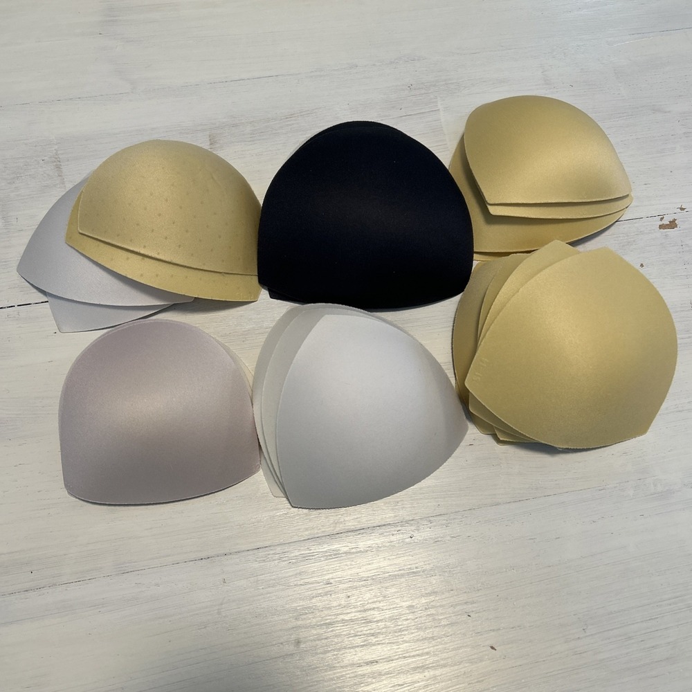 PADDED BRA INSERTS  15 Sets Mixed Lot‎ Pads Colors Shapes Large And XL 6340